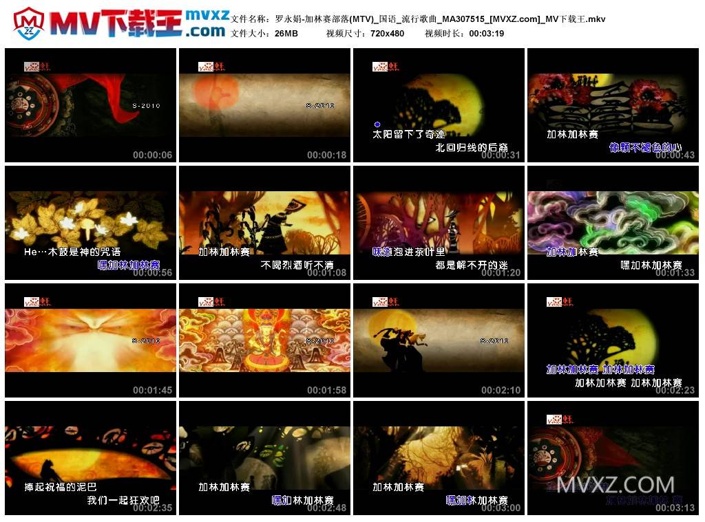 罗永娟-加林赛部落(MTV)_国语_流行歌曲_MA307515